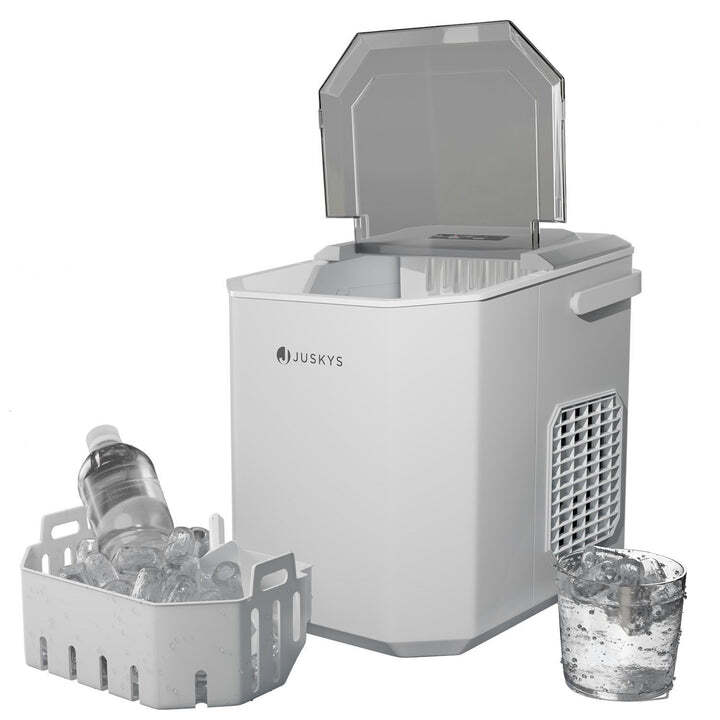 Eiswürfelmaschine IceOracle Selbstreinigung 2 Größen 12kg pro Tag Weiß - 4262437182179