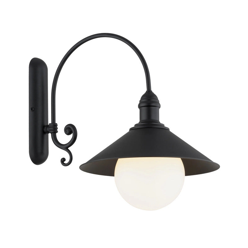 Argon Außenwandleuchte Enduro LED Gartenlampe Lampe schwarz IP44 E27 Glas Stahl - 5902553240122