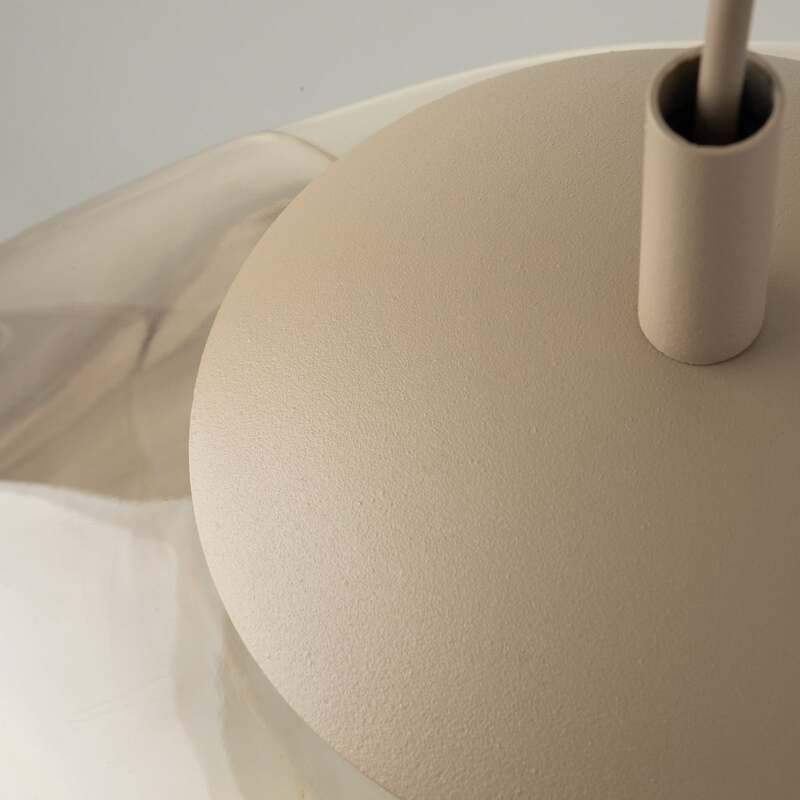 TK-Lighting Hängeleuchte Lava LED Pendelleuchte dimmbar sand grau Ø35cm E27 - 5906135113255