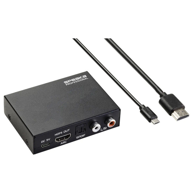 SPEAKA PROF HDMI Audio Adapter Audio Extractor Signalwandler 3840 x 2160 Pixel - 4064161483580