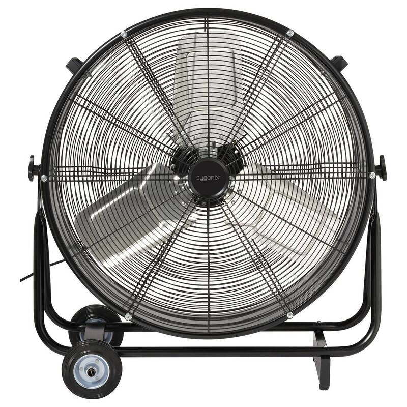 Sygonix Bodenventilator Gebläse 330W Heizgerät Lüfter schwarz schwenkbar Ø745mm - 4064161342597