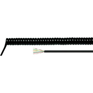 B-Ware Helukabel Spiralkabel Kabelleitung 500mm/2000mm 5G 1.50mm² Polyurethan Schwarz