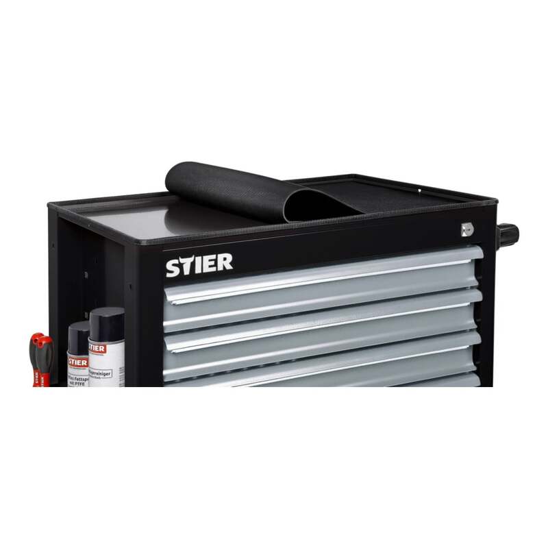 STIER Werkstattwagen BLACK-Edition 7 Schubladen Werkzeugwagen leer schwarz - 4260439003560