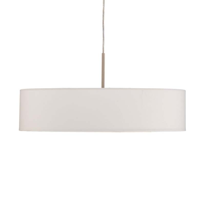 Lindby Hängeleuchte Sebatin Ø 50 cm creme Stoff E27 3-fach - 4251096502985