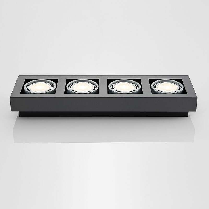 Arcchio Deckenstrahler Ronka 4-flammig LED dimmbar dunkelgrau Aluminium 65cm - 4251096559736