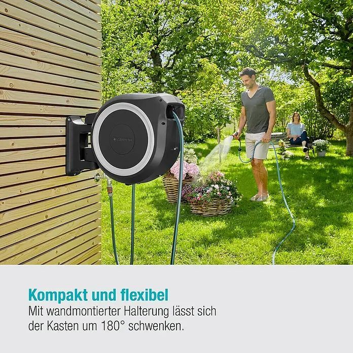 Gardena Wand-Schlauchbox RollUp XL 35m Schlauch mit Diebstahlschutz Schlauch - 4066407004948