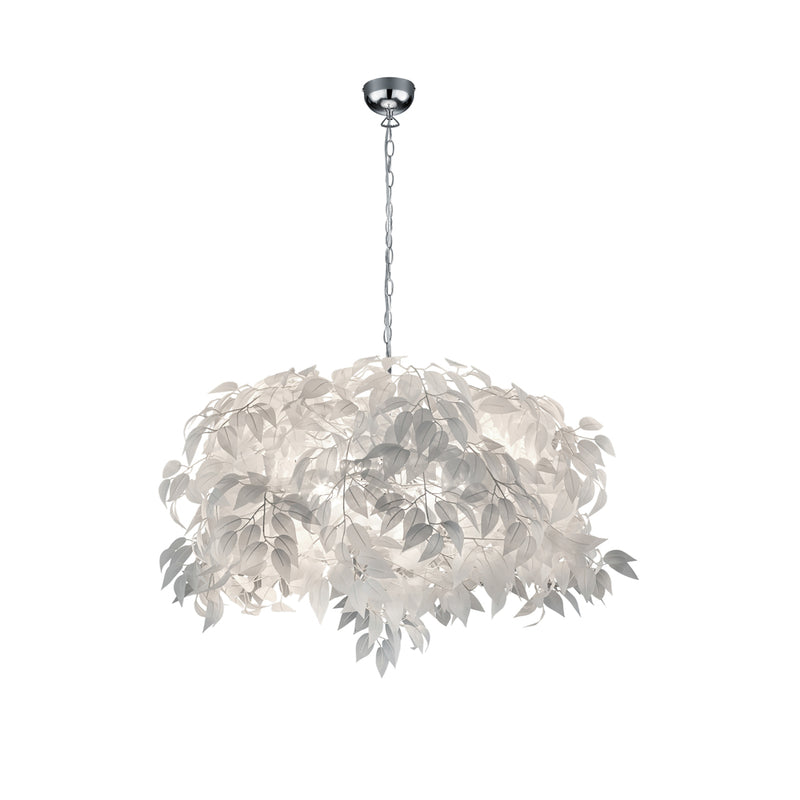 Reality Pendellampe Hängelampe Leavy LED dimmbar chrom weiß Ø70cm 4-flammig - 4017807299564