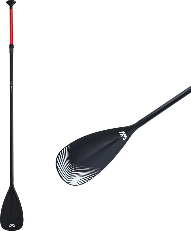 Aqua Marina Stehpaddel Sports 3 Paddel schwarz rot Aluminium verstellbar - 6954521639222