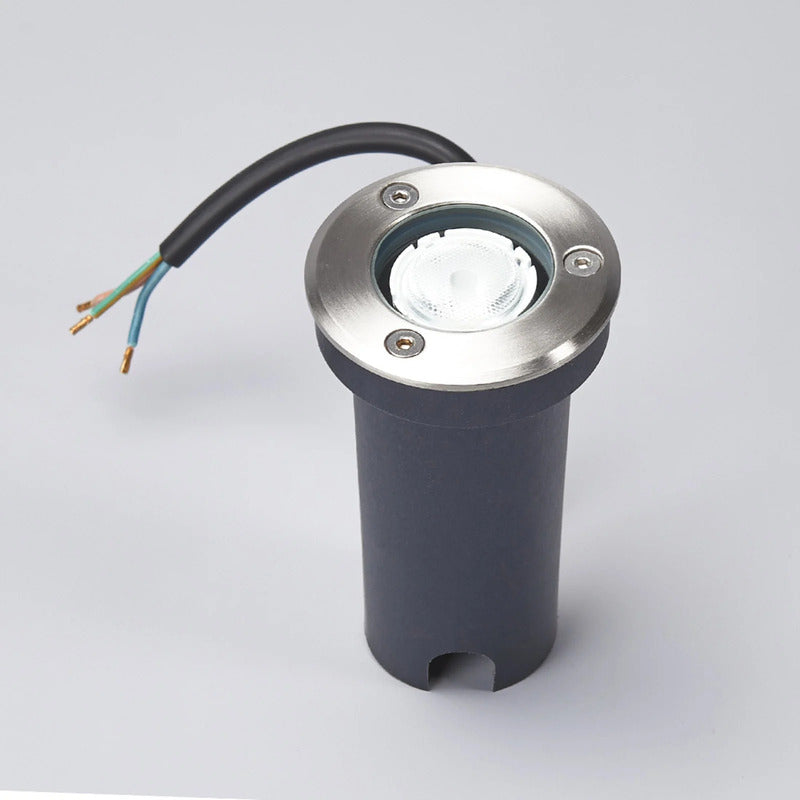 Lucande LED-Bodeneinbauleuchte Kenan Edelstahl Gartenleuchte IP67 Ø7cm 3000K - 6291105701730