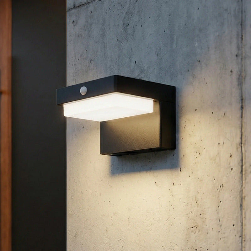 Lindby LED-Solarwandleuchte Eleazar schwarz Gartenlampe Wandleuchte mit Sensor - 4251911786668