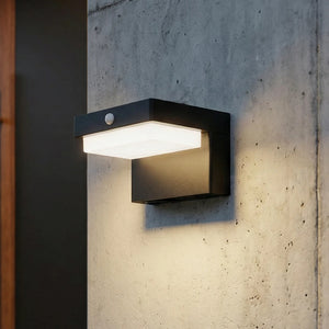 B-Ware Lindby LED-Solarwandleuchte Eleazar schwarz Gartenlampe Wandleuchte mit Sensor