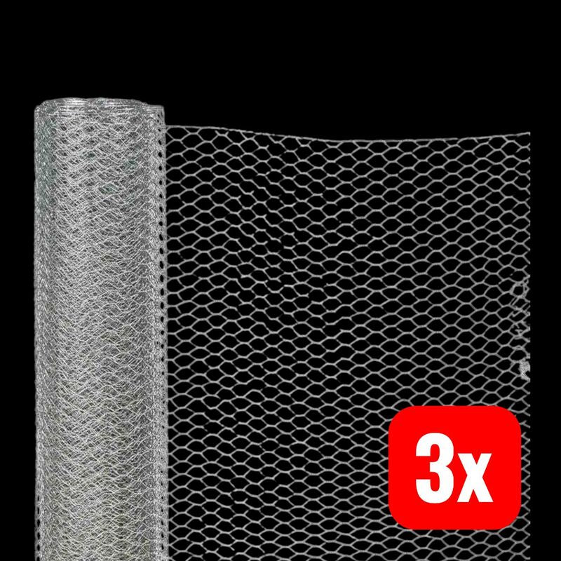 Siena Garden Sechseckgeflecht Stahl 5m Silber Gartenzaun Handtuchheizkörper 1cm - 4019111307591