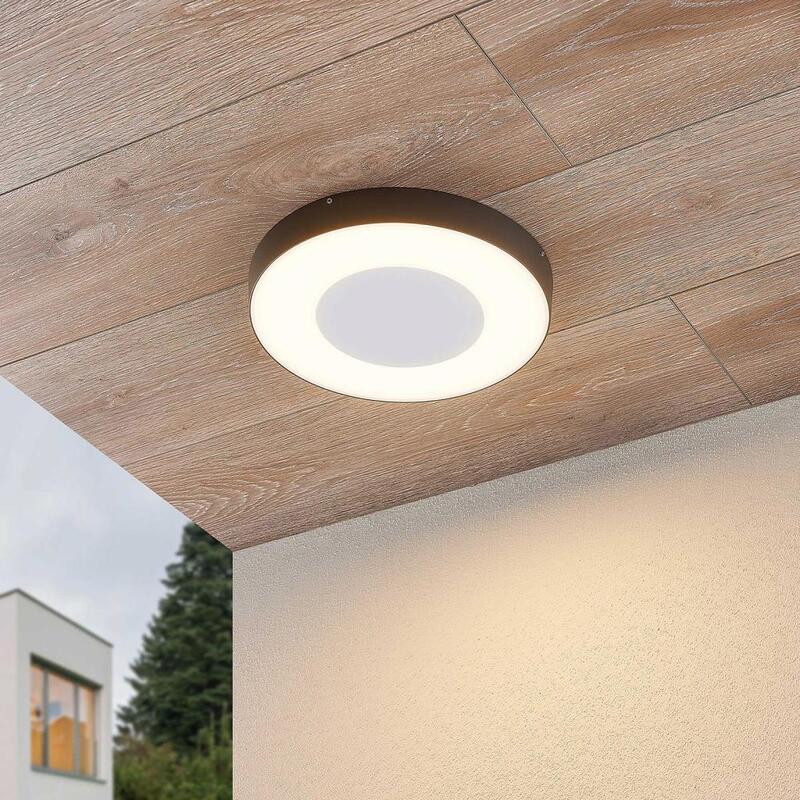 Lucande LED-AußenDeckenlampe Außendeckenlampe Lampe Leuchte Decke Sora rund - 4251096555868