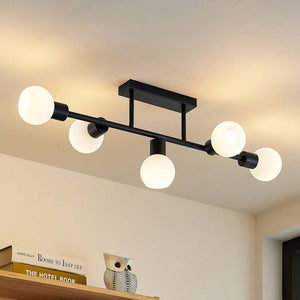 B-Ware Lindby Biscala Led Deckenlampe Hängelampe Lampe Leuchte 5 Flg E14 Schwarz Opal