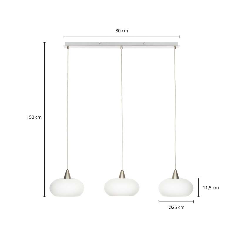 Lucande Hängeleuchte Pendelleuchte Sharvil 3-flammig dimmbar Lampe Leuchte 97cm - 4251911756326