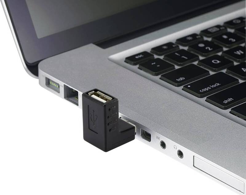Renkforce Adapter Verbindung USB 2.0 Stecker Buchse gewinkelt schwarz 9 STÜCK - 4016138994087