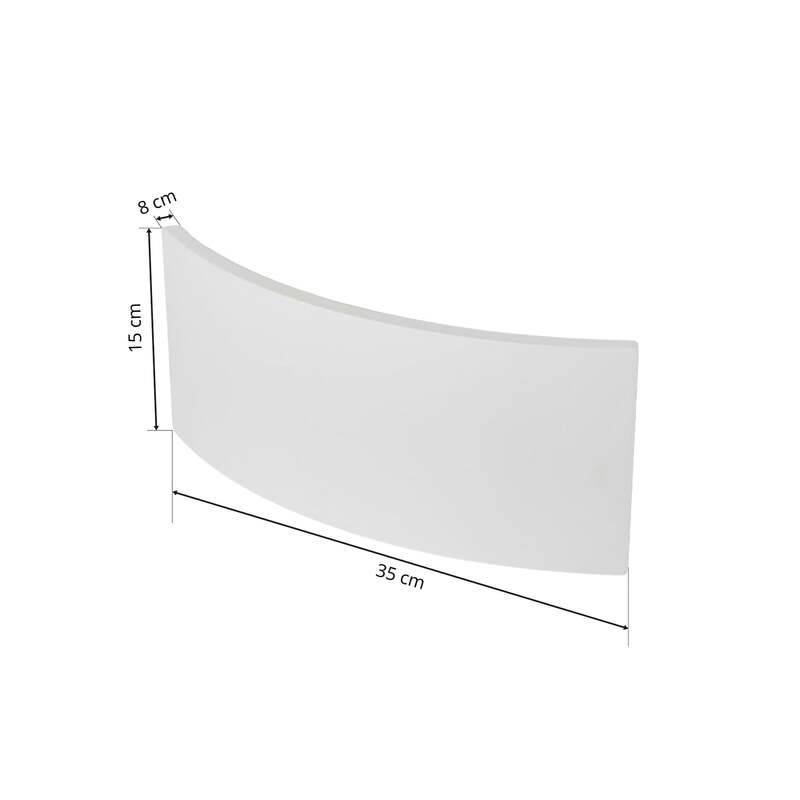 Lindby Wandleuchte Naike LED Wandlampe Gips dimmbar weiß 35x15cm IP20 2-flammig - 4251096524338