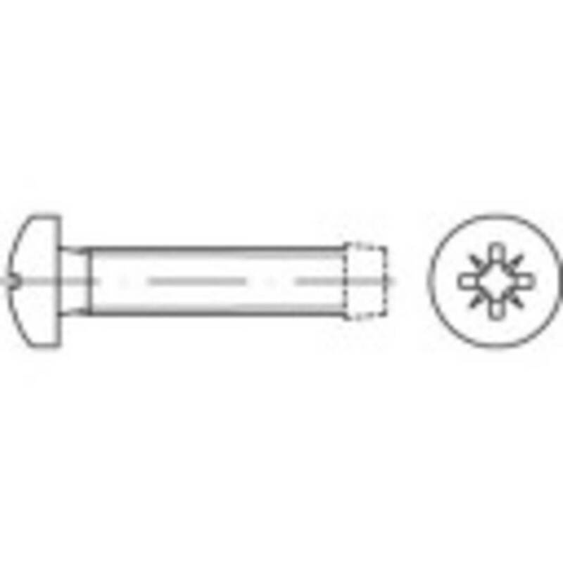 Toolcraft Gewindeschraube M3 10mm Kreuzschlitz Pozidriv DIN 7500 2000 Stück - 4053199237197