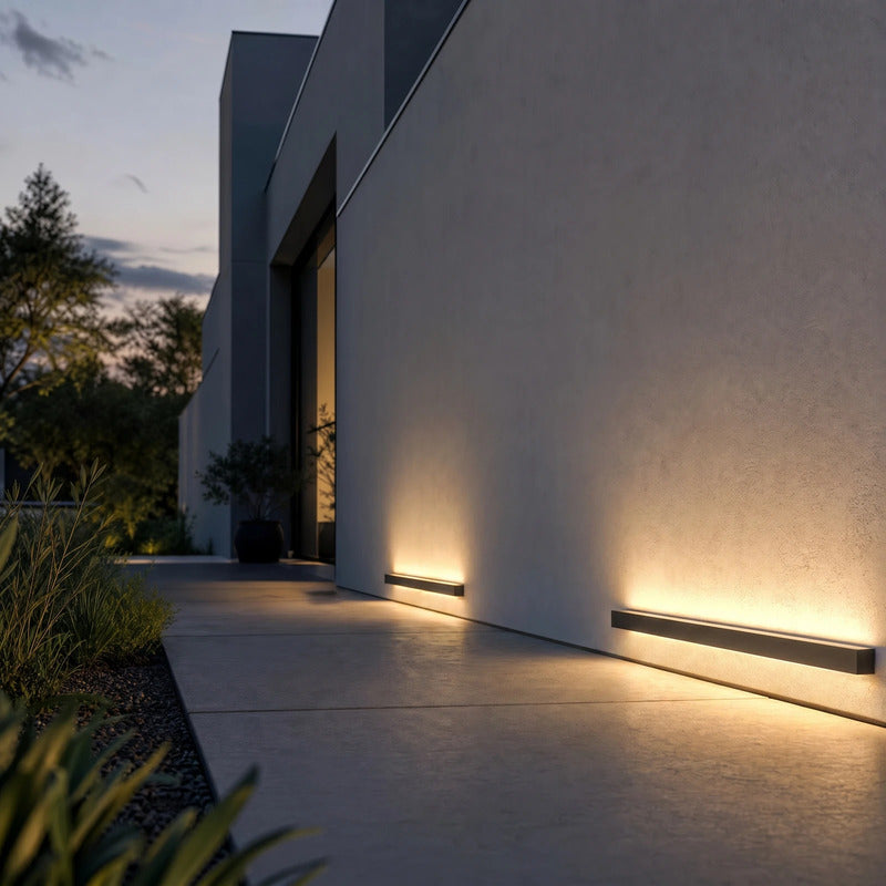 Lengo Außenwandleuchte anthrazit 100cm LED Wandleuchte Gartenlampe Leuchte 3000K - 4255830912566
