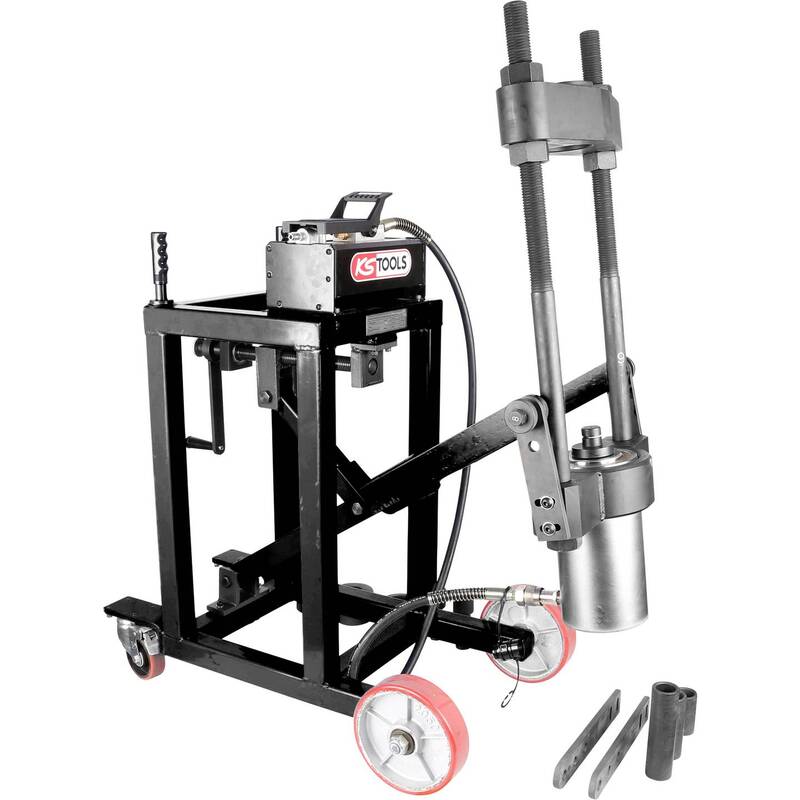 KS Tools Achsschenkelbolzen-Presse 75t 29-tlg mit Hülsen-Satz Werkstattgerät - 4042146754436