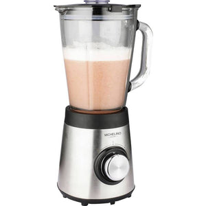 B-Ware MICHELINO Standmixer Mixer 1,5l 500W Edelstahl Glasbehälter Ice-Crushfunktion