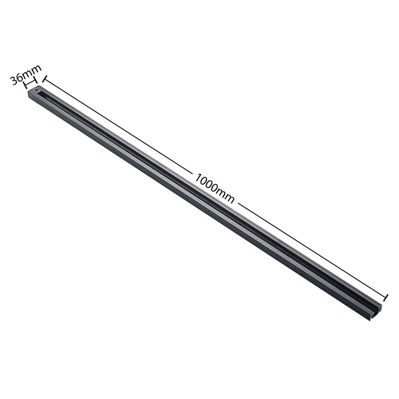 Lindby Linaro Stromschiene schwarz Schiene Lampen-Zubehör Schienensystem Strom - 4251911701623
