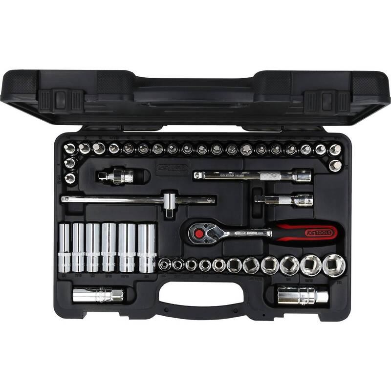 KS Tools Steckschlüsselsatz 3/8'' 46-teilig Chrom-Vanadium FlankTraction Set - 4042146100226