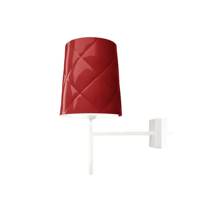 kdln New York Wandleuchte Wandlampe Wandlicht Lampe rot lackiert Gestell weiß - 8015086002925