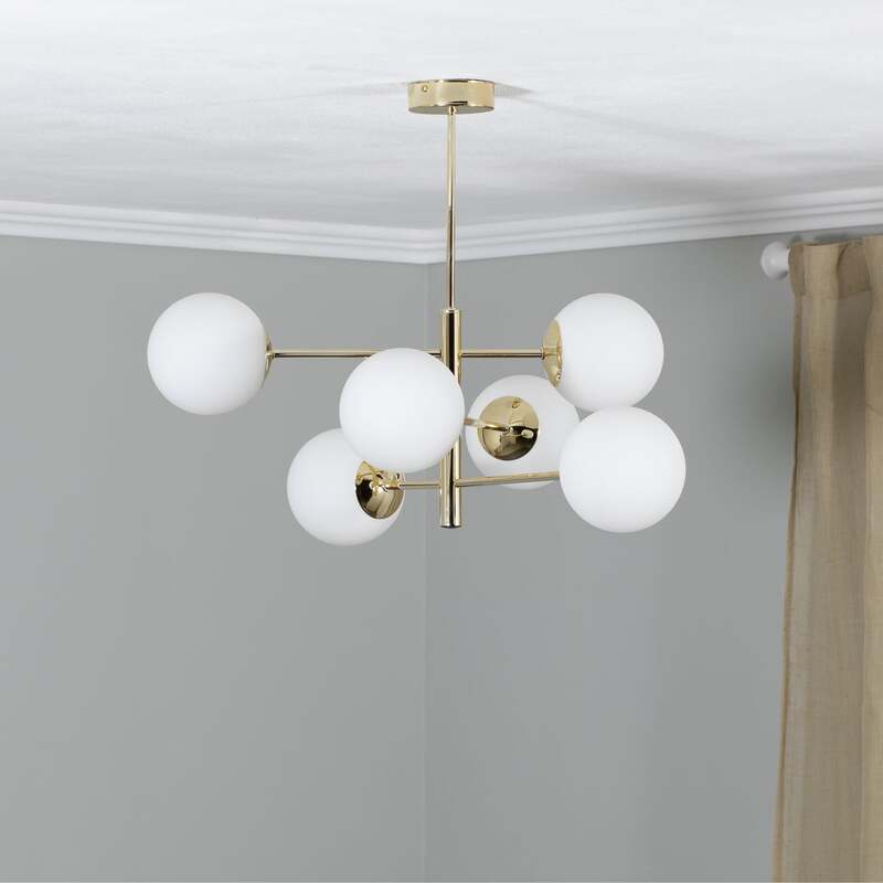 Euluna Hängeleuchte Aurora Pendelleuchte Lampe 6-flg goldfarben SIEHE TEXT/FOTO - 4255830900051