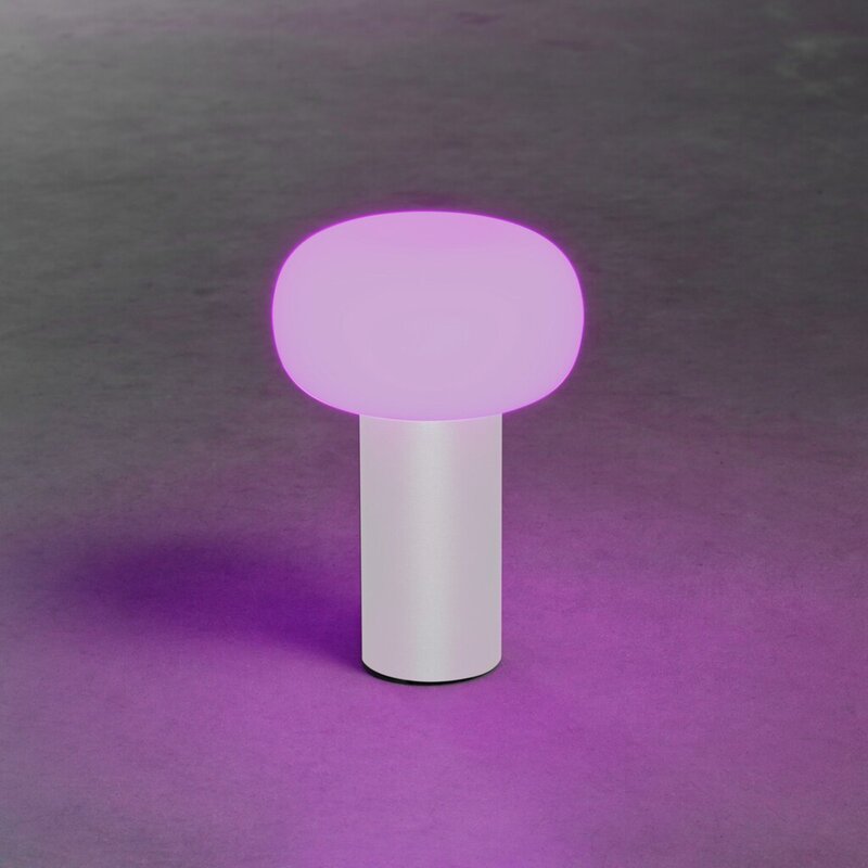 Antibes LED Tischleuchte Terrassenleuchte Akku RGBW Glas Aluminium weiß IP54 - 7318308262529