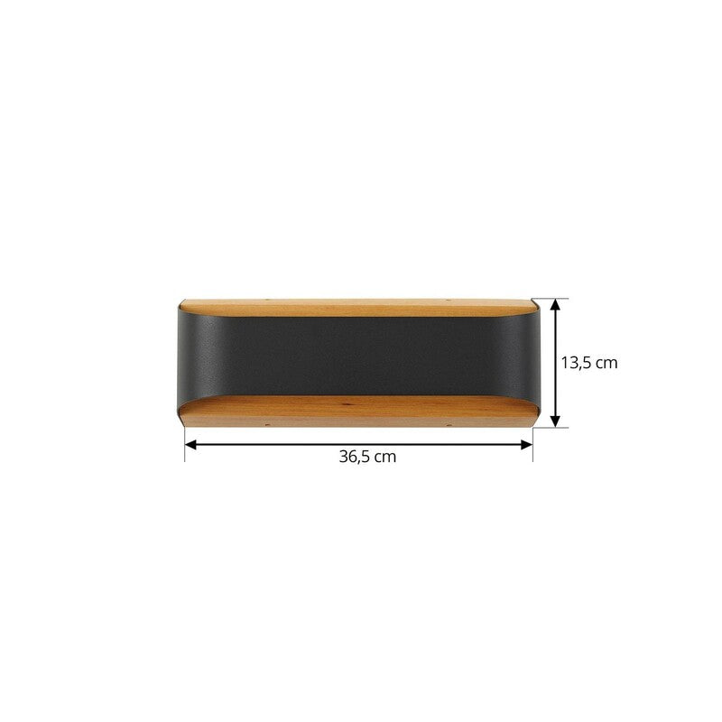 Lindby Außenwandleuchte Gartenleuchte Lenore LED Wandleuchte schwarz 36,5cm - 4251911799286