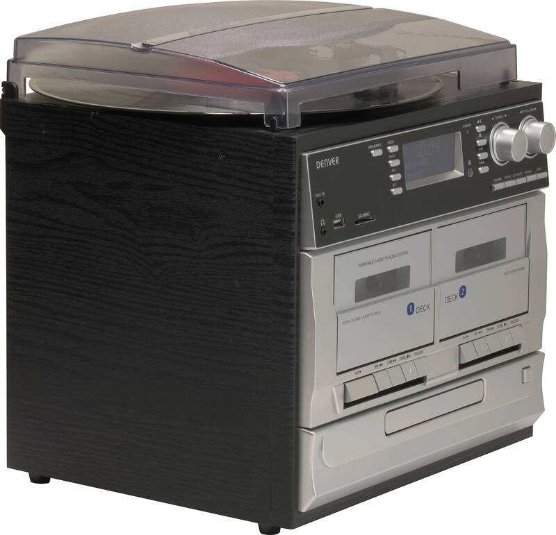 Denver MRD-166 Stereoanlage DAB+ Plattenspieler SD UKW USB Aufnahmefunktion - 5706751051906