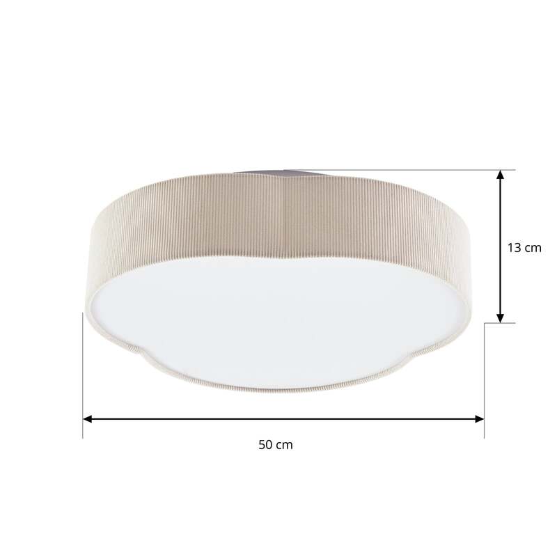 Lindby Deckenleuchte Winona LED Lampe dimmbar CCT creme 48x46cm IP20 2300lm - 4255830913976