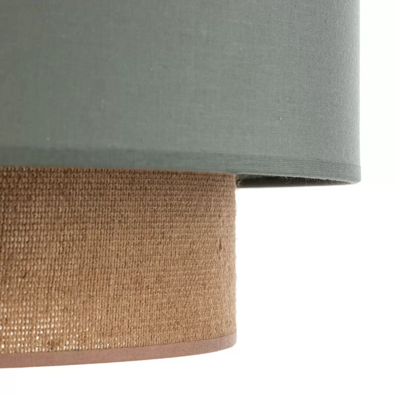 Hängeleuchte Boho Ø 45 cm 1flg. salbeigrün/Jute Deckenleuchte Hängelampe Lampe - 5903689189781