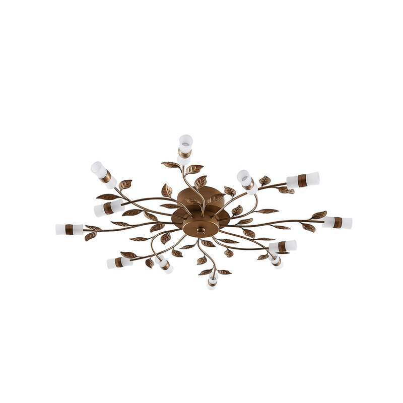 Lindby Deckenleuchte Bentas LED Lampe Leuchte warmweiß bronze Ø80cm 11cm hoch - 4251096574913