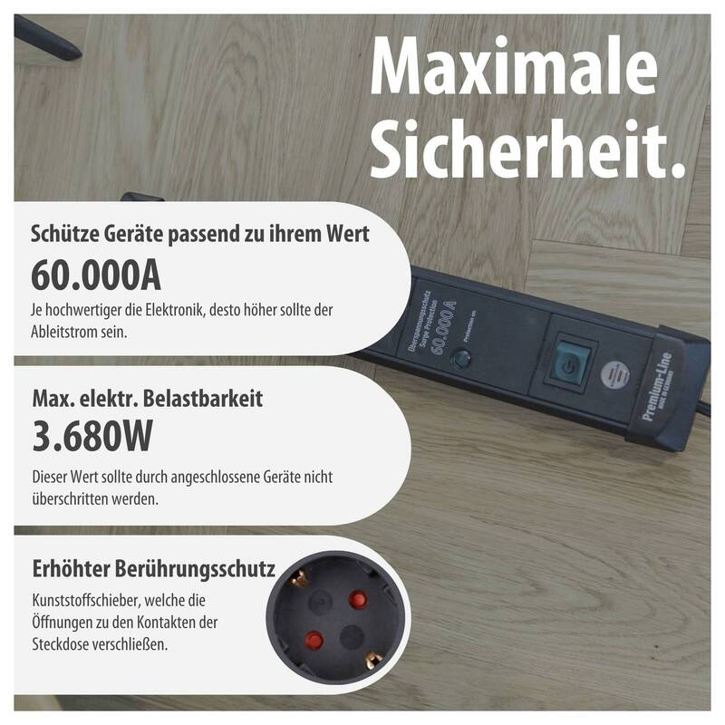 Brennenstuhl Überspannungsschutz-Steckdosenleiste 4-fach Schutzkontakt 1,5m - 4007123674022
