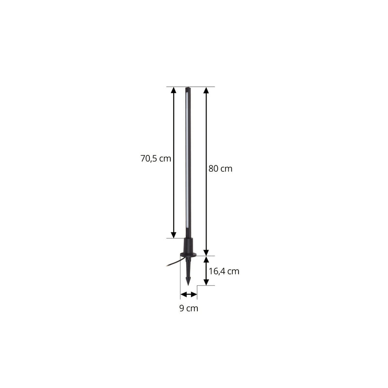 Lindby Wegeleuchte Gartenleuchte Neano LED Pollerleuchte schwarz 80cm IP65 - 4251911797817