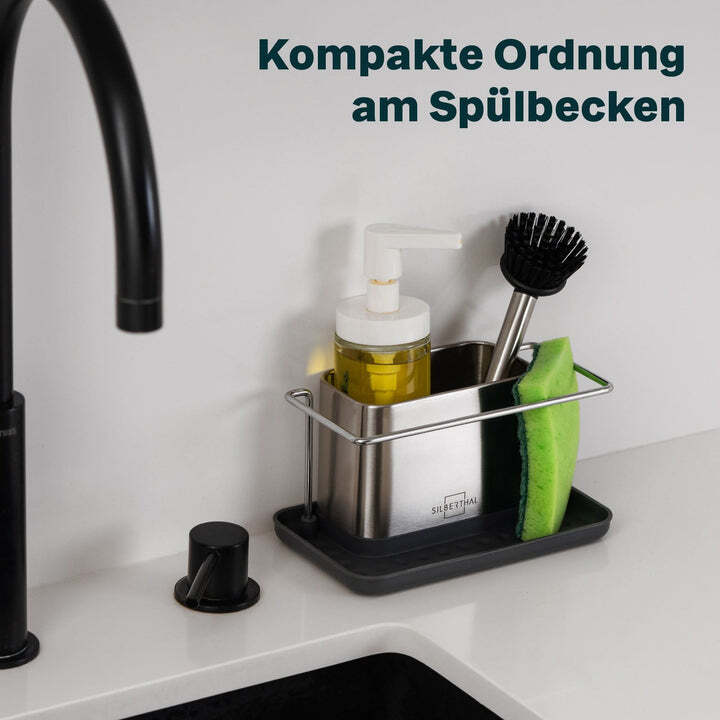 Silberthal Spülbecken Organizer Küchenutensilien Aufbewahrung Edelstahl 2 STÜCK - 4260470464412