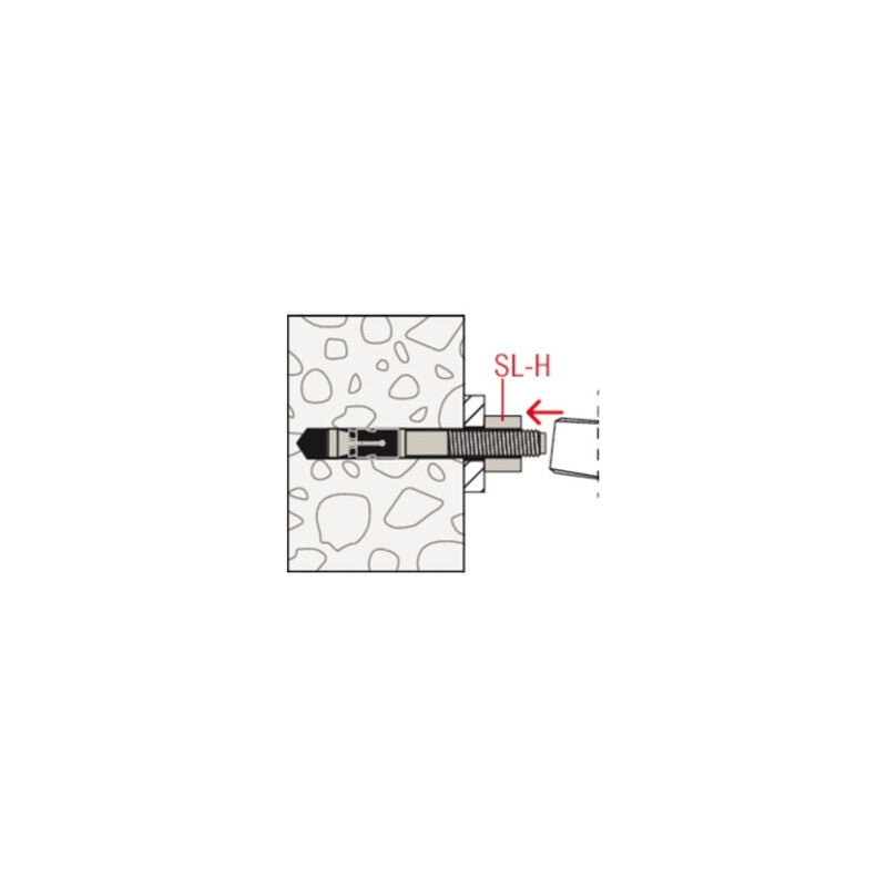 Fischer Bolzenanker FAZ II Plus 12mm M12 Anker Durchsteckmontage 180mm 20 Stück - 4048962462159