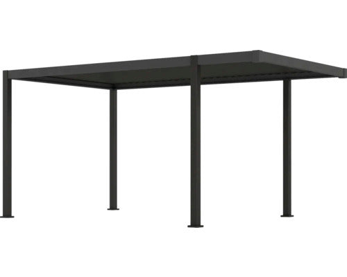 Konsta Aluminium-Einzelcarport Carport anthrazit Flachdach 300x500cm 11x11cm - 4306516776993