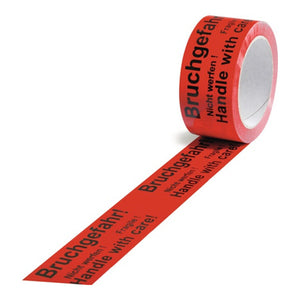 B-Ware TransPak Warn-Klebebänder Band Bruchgefahr 50 mm x 66 lfm mit Aufdruck