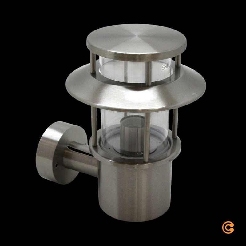 Außenwandleuchte Wandlampe Leuchte Ludovica Edelstahl Glas Silber E27 LED IP54 - 4251096549522