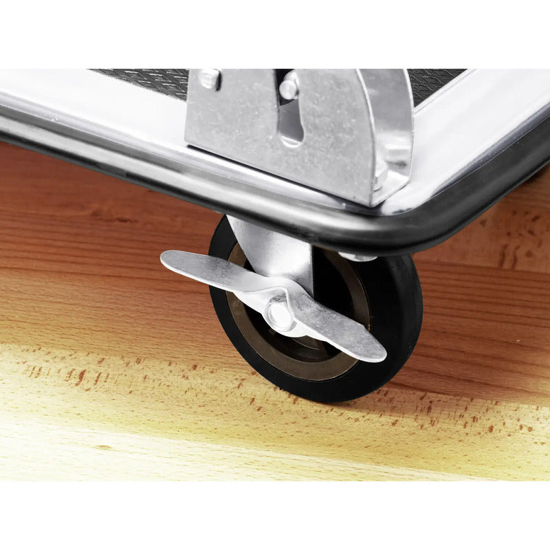 PLATTFORMWAGEN 150KG Meister klappbar mit Ablagefach grau schwarz Stahl - 4004848985532