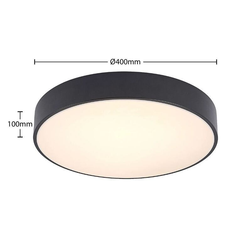Lindby Deckenleuchte Deckenlampe Milada LED Lampe dimmbar schwarz Ø40cm - 4251096589931