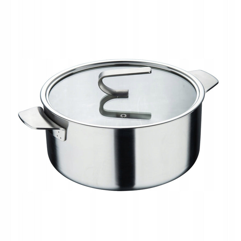 MasterPRO Sigma Kochtopf mit Deckel 4,9L 24x11cm Küchentopf Pastatopf Edelstahl - 6941849673311