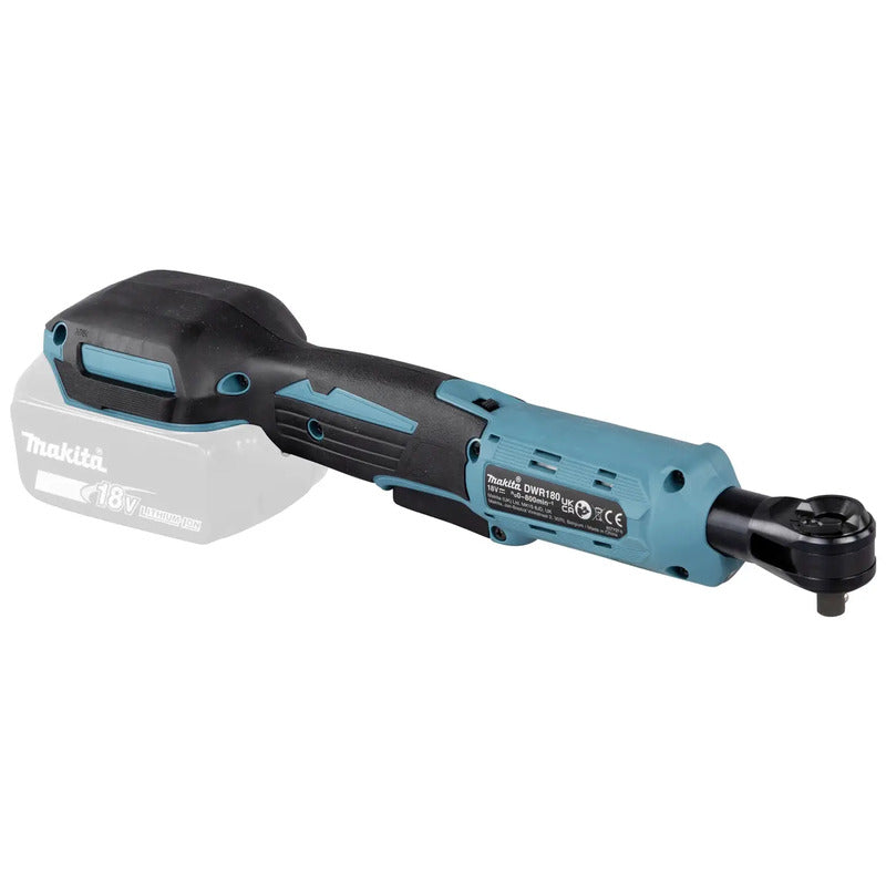Makita Akku-Ratschenschrauber DWR180Z 18V Li-Ion ohne Akku 47,5Nm 1,6kg kompakt - 0088381732871