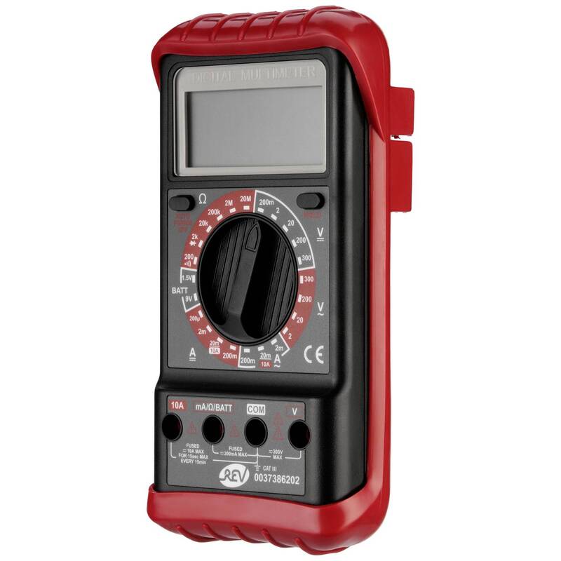 REV Ritter Vielfachmessgerät Multimeter Handgerät Digital Schwarz Rot Profi - 4008297079804