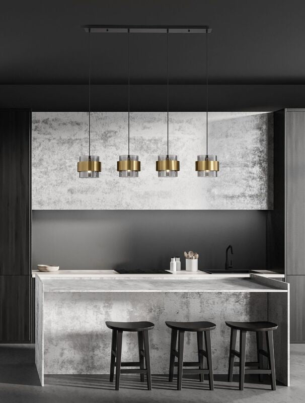 Nova Luce Pendelleuchte Hängeleuchte SIANNA E27 LED 4-fach Gold SIEHE TEXT/FOTO - 5212017445421