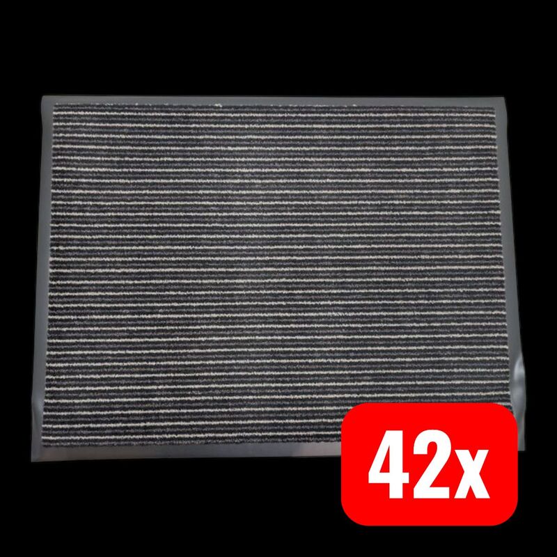 LUX Otirač Fußmatte Türvorleger gestreift Sauberkeit Stil 80x60cm für Zuhause - 4007873940118