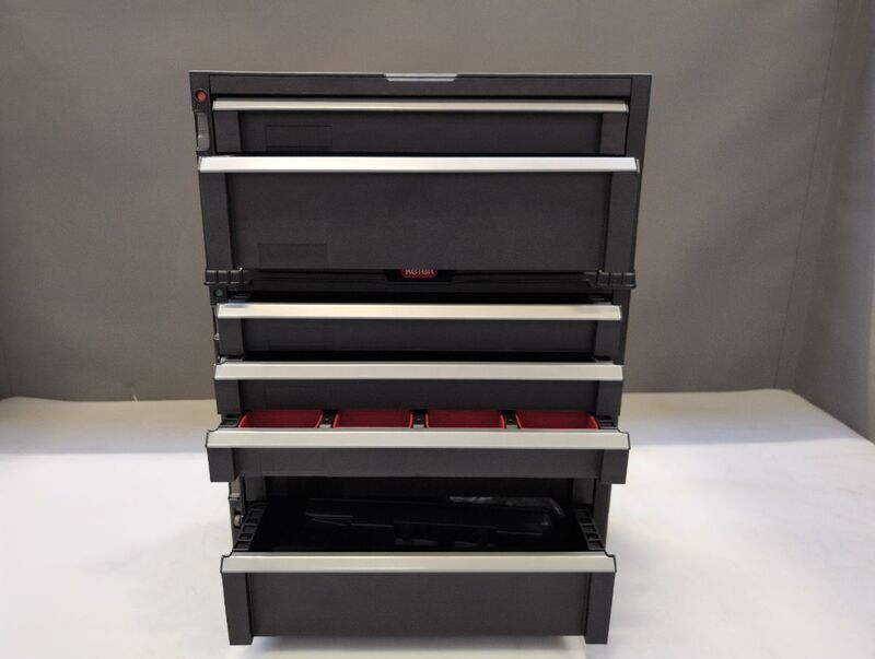 Keter Werkstattwagen schwarz 7 Schubladen Werkzeugwagen Handwerkzeug 60x38x83cm - 7290106925144